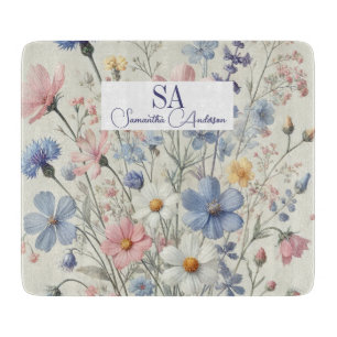 Personlig Wildblomma med Monogram & Namn