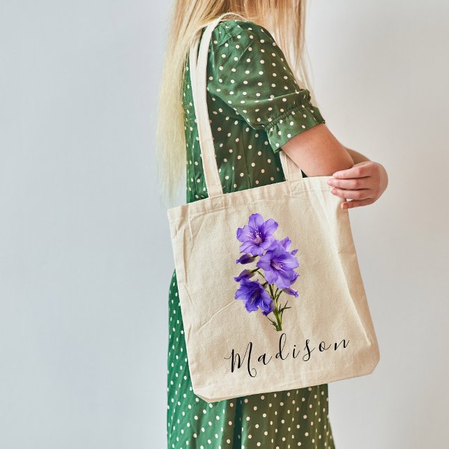 Personlig Wildblomma Namn Tygkasse (Skapare uppladdad)