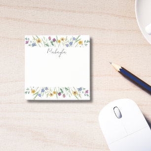 Personlig Wildblomma Post-it Block