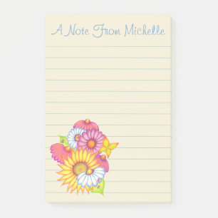 Personlig Wildblommor Post IT Notes Post-it Block