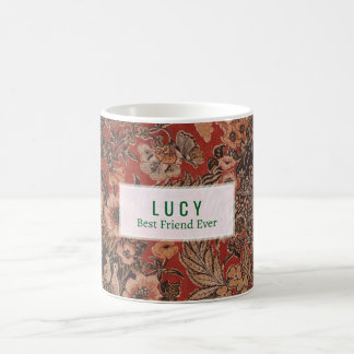 Personlig William Morris Best Friend Kaffemugg