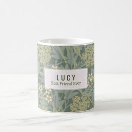 Personlig William Morris Jasmine Doted Journal Kaffemugg