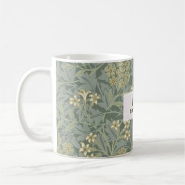 Personlig William Morris Jasmine Doted Journal Kaffemugg