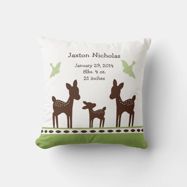 Personlig Willow Hjort Family Pillow Keepsaké Kudde (Framsida)