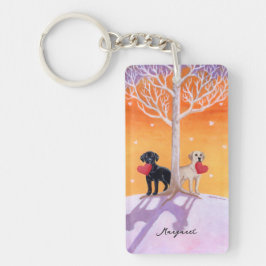Personlig Winter Labradors Painting