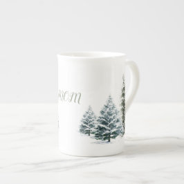 Personlig Winter Scene Benporslin Mugg