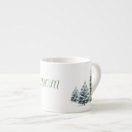 Personlig Winter Scene Bone China Mugg Espressomugg