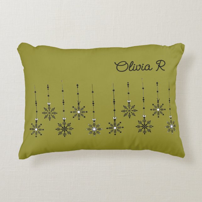 Personlig Winter Wonderland Accent Pillow Prydnadskudde (Framsidan)