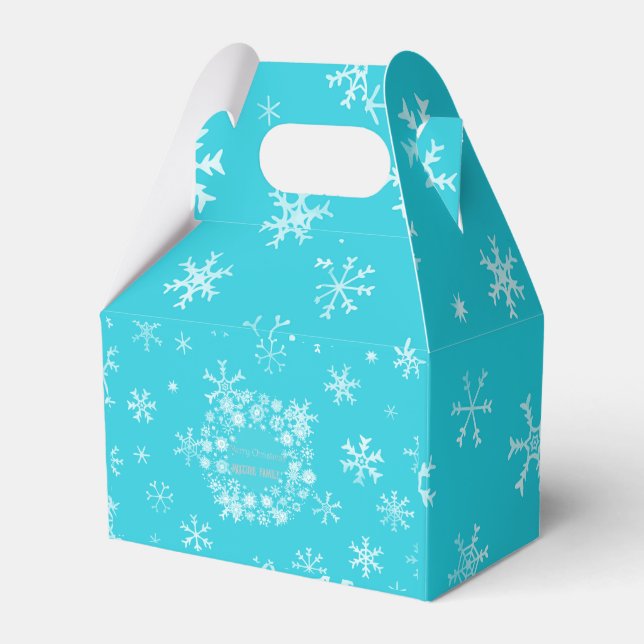Personlig Winter Wonderland Blue jul Presentaskar (Framsidan Sidan)