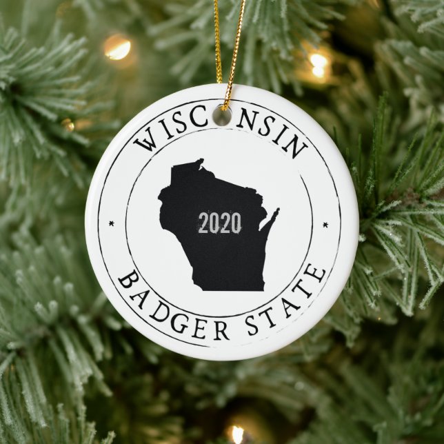 Personlig Wisconsin Ornament (Träd)