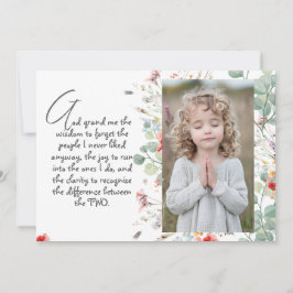 Personlig Wisdom Prayer med Photo, Namn. . Inbjudningar