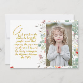 Personlig Wisdom Prayer med Photo, Namn. . Inbjudningar