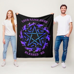 Personlig Witchcraft Hare Pentagram Gothic Flee Fleecefilt