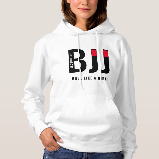 Personlig Womans BJJ Jiu Jitsu Black Bälte T Shirt (Framsida)