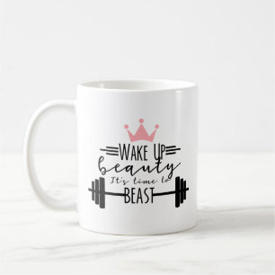 Personlig Womans vikt Lyftande gym Fitness Kaffemugg