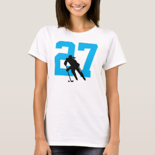 Personlig Womens Hockey Player Number Turcos T Shirt