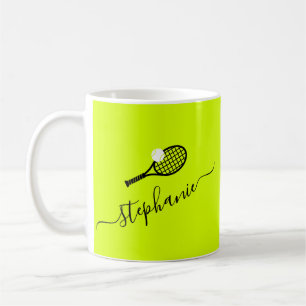 Personlig Womens Tennis Monogram Kaffemugg