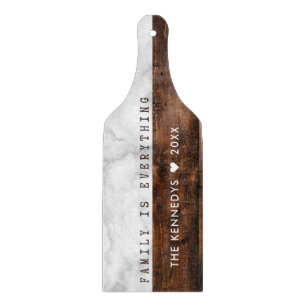 Personlig Wood and Marble Family Namn Citote
