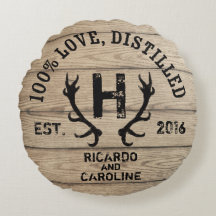 Personlig Wood Bourbon Barrel Bröllop Monogram