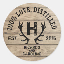 Personlig Wood Bourbon Barrel Bröllop Monogram