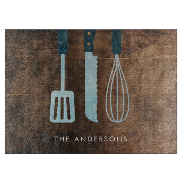 Personlig Wood Kitchen Utensils Family Namn (Framsidan)