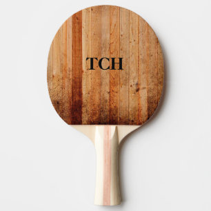 Personlig Wood Rustic Land Brown Black Pingisracket