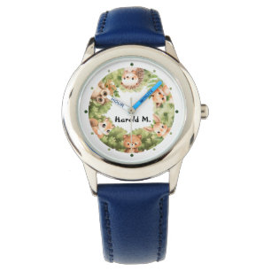 Personlig Woodland Animals Forest Kid Boy Armbandsur