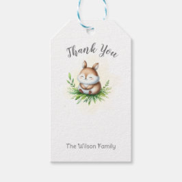 Personlig Woodland Animals Gift Märkres Presentetikett