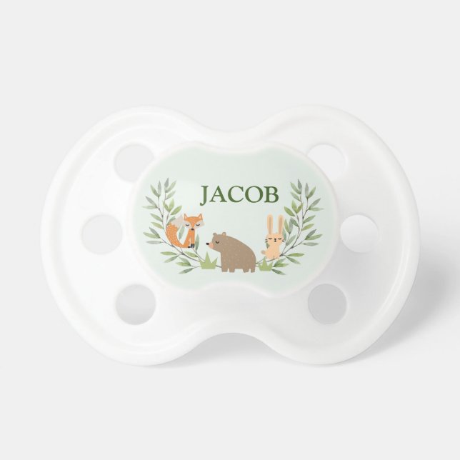 Personlig Woodland Baby Nappar, 0-6 månader Napp (Framsidan)