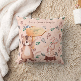 Personlig Woodland BABY Nursery Pillow Kudde