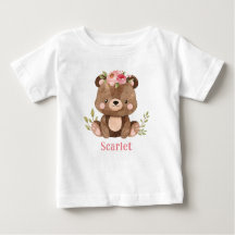 Personlig Woodland Bear Girl Baby Bodykostym