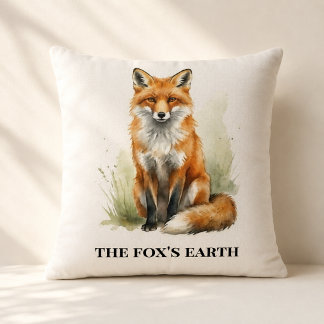 Personlig Woodland Fox Northwoods Mysig Stuga Kudde