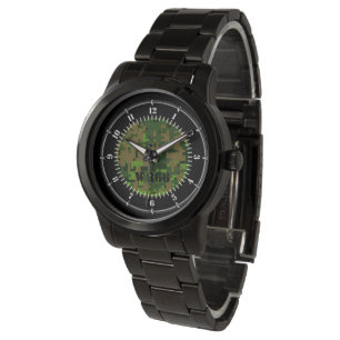 Personlig Woodland Grönt Camouflage Watch Armbandsur