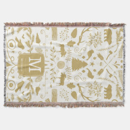 Personlig Woodland Helgdag Throw Blanket Filt