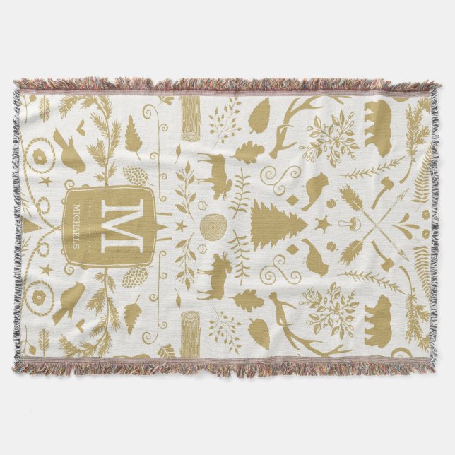 Personlig Woodland Helgdag Throw Blanket Filt (Framsidan)