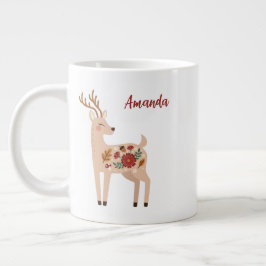 Personlig Woodland Hjort Jumbo Mugg