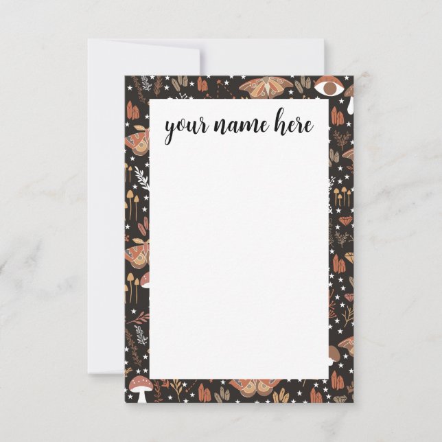 Personlig Woodland Notecards Tack Kort (Framsida)