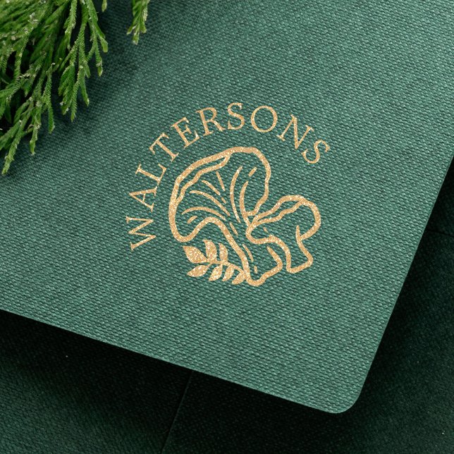 Personlig Woodsy Forest Mushroom Vax Seal Stam Stämpel (Personalized Woodsy Forest Mushrooms Wax Seal Stam Rubber Stamp)