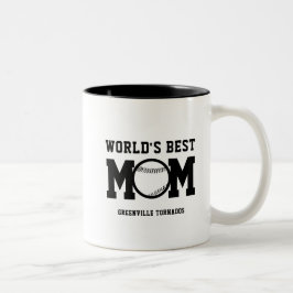 Personlig World Best Mamma Baseball Team Mamma Mug Två-Tonad Mugg