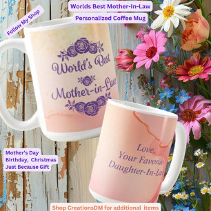 Personlig Worlds bästa Mor-in-law Kaffemugg