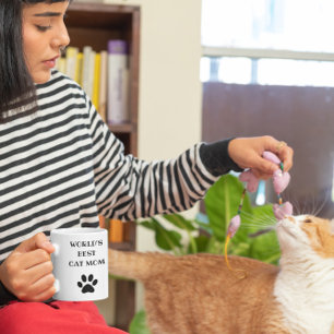 Personlig World's Best Cat Mamma Anpassningsbar Ph Kaffemugg