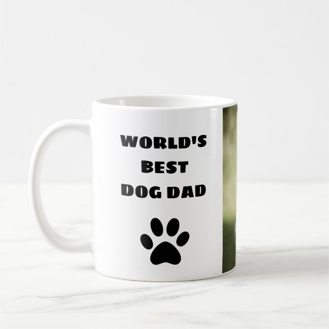 Personlig World's Best Hund Anpassningsbar Photo Kaffemugg (Vänster)