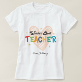 Personlig World's Best Teacher T Shirt