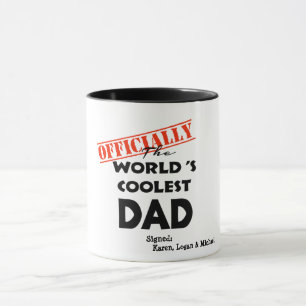 Personlig Worlds Coolest Pappa Mugg, Anpassningsba Mugg