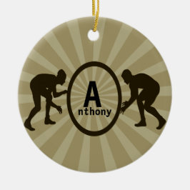 Personlig Wrestlers julprydnad Julgransprydnad Keramik