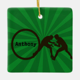 Personlig Wrestlers julprydnad Julgransprydnad Keramik