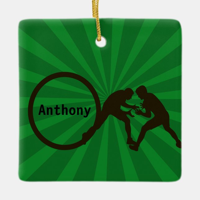 Personlig Wrestlers julprydnad Julgransprydnad Keramik (Framsida)