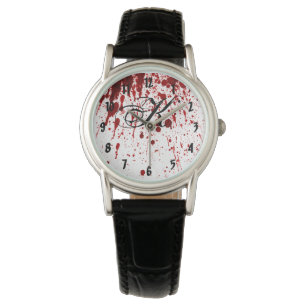 Personlig Wrist Watch Blood Splatter Vampire Go Armbandsur