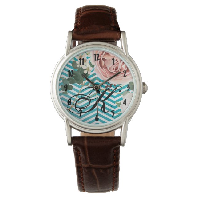 Personlig Wrist Watch Geometric Ro Chevron Te Armbandsur (Framsida)