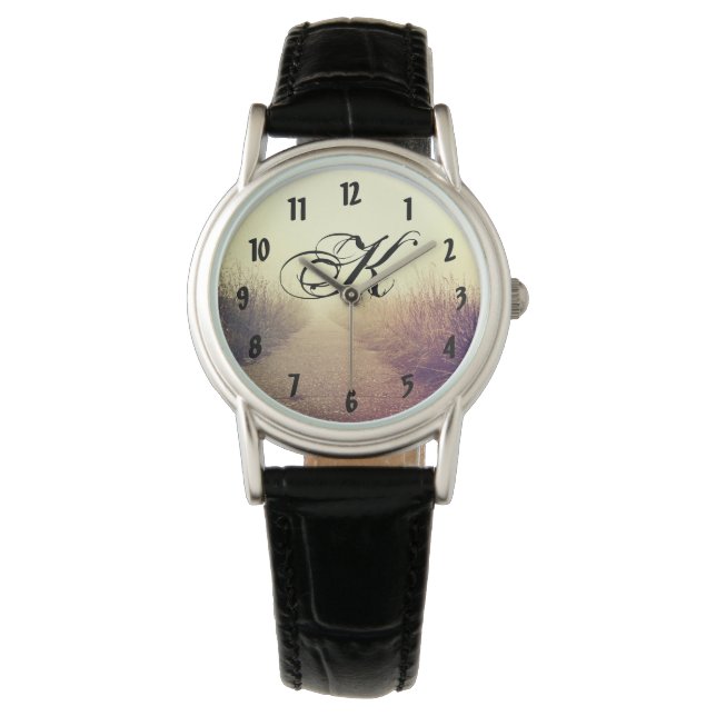 Personlig Wrist Watch Sunrise Walkway P Armbandsur (Framsida)